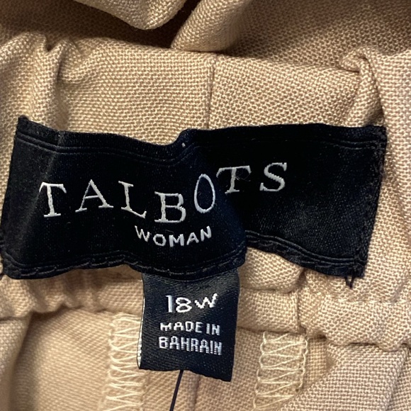 NEW! Talbots Women’s dress pants, Elastic waisted, Color: Khaki, Size 18W - Picture 9 of 9